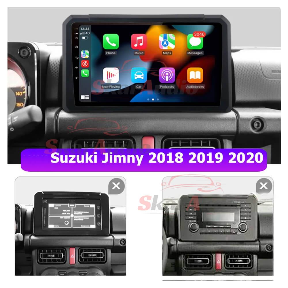 Telaio Di Montaggio Doppio DIN Per Suzuki Jimny (2008-2018) – Senza Barra Centrale, Colore Nero
